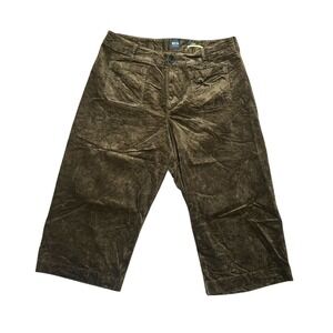 Maeve by Anthropologie The Colette Brown Corduroy Cropped Wide Leg Pant Women 22